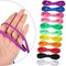 12 Rolls Colorful Elastic Band Folding Elastic Cord Heavy Duty Stretch Band Elastic Knitted Flat Elastic Band for Sewing Crafts DIY Comforter Cuffs(Bright Colors, 1/4 Inch x 4.4 Yard)